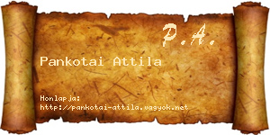Pankotai Attila névjegykártya